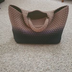 Naghedi St. Barths Ombre Tan/Navy/Black Medium tote